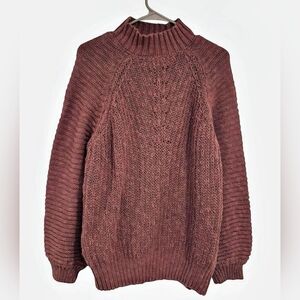 Altar'd State Burgundy Knit Sweater